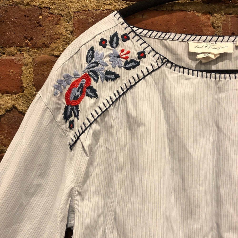 LOGG Embroidered Peasant Top